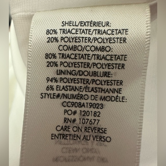 Alice + Olivia Maris Keyhole Halter Top Size Large Ivory Black Tie Neck Satin - Picture 6 of 9